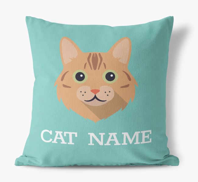 {dogsName}'s Icon: Personalized {breedCommonName} Canvas Pillow